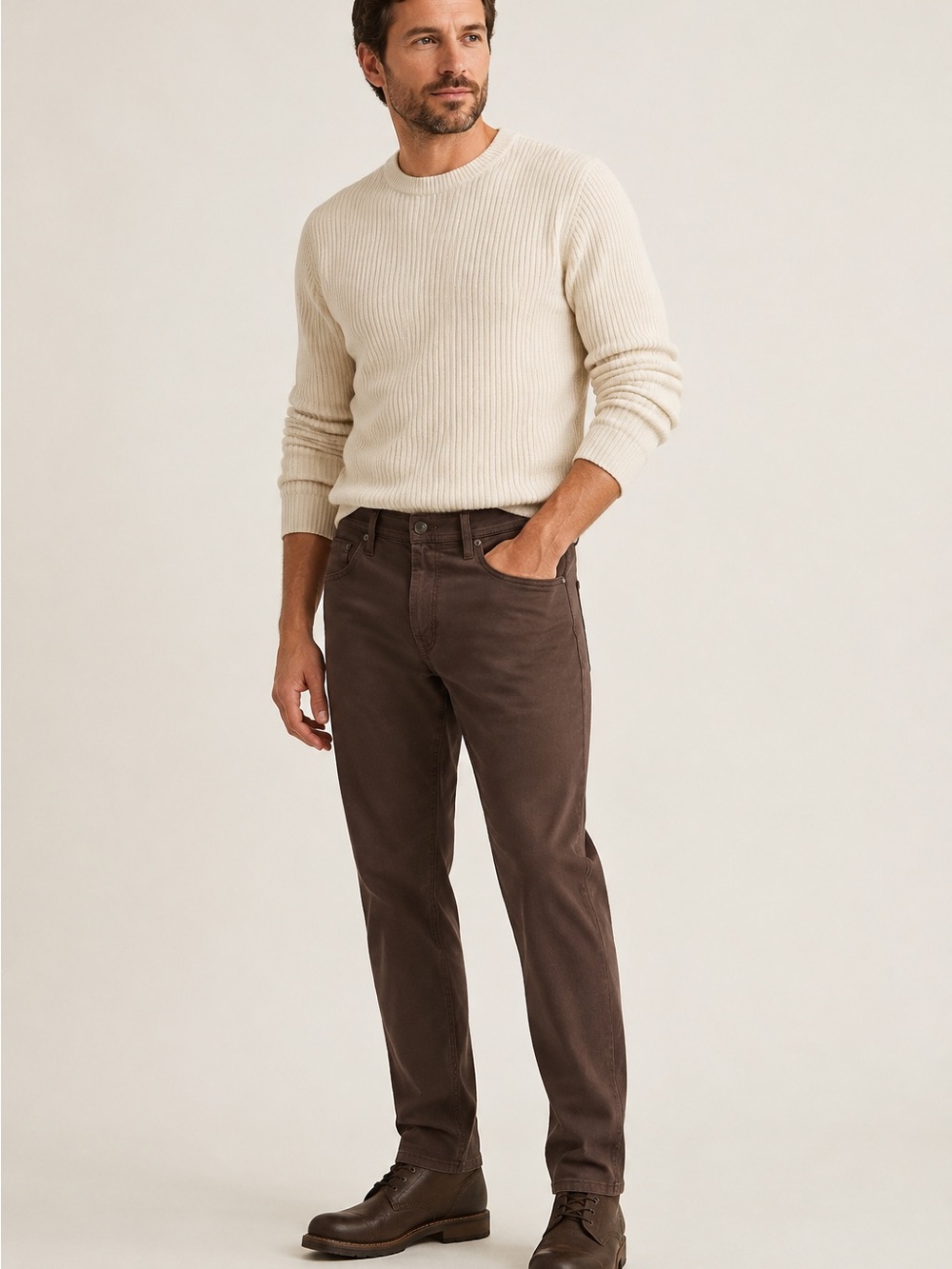 AG The Graduate Men’s Brown Tailored Leg Pants 36x32